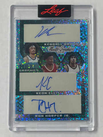 Brown/Ellis/Harper/Washington/Chandler/Juzang 2023 Leaf Multigraphics No.HG-5 10/10 Six Autographed Rookie Single Card