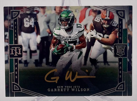 Jets Garrett Wilson 2022 Panini National Treasures No.FP-GWI #15/49 Autographed Rookie Single Card