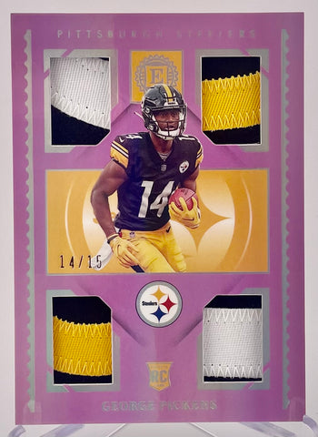 Steelers George Pickens 2022 Panini Encased No.RQM-16 #14/15 Relic Rookie Single Card