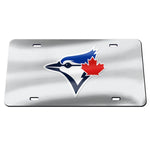 Blue Jays Laser Cut License Plate Tag Acrylic Silver