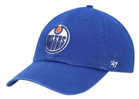 Oilers Hat 47' Clean Up Adjustable Blue