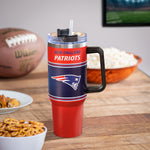 Patriots 40oz Stainless Steel Canyon Cup w/ Straw