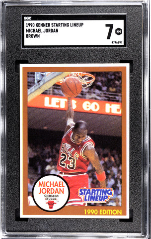 Bulls Michael Jordan 1990 Kenner Starting Lineup "1990 Edition" SGC Graded 7 Single Card (4796697)