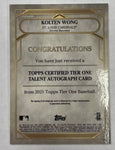 Cardinals Kolten Wong 2021 Tier 1 No.TITA-KW #275/300 Autographed Single Card