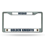 Knights Chrome License Plate Frame Silver