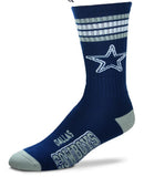 Cowboys Socks Mens 4 Stripe Deuce Medium