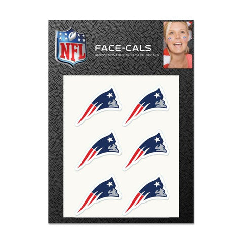 Patriots Face Cals Tattoos 6-Pack