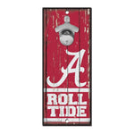 Alabama 5x11 Wood Bottle Opener Sign