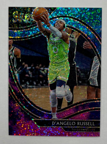 Timberwolves D'Angelo Russell 2020-21 Select No.253 Courtside Prizm Cosmic Single Card