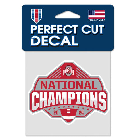 Ohio St 4x4 Decal 2024 NCAA Champs