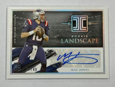 Patriots Mac Jones 2021 Panini Impeccable No.RL-MJ #47/49 Autographed Rookie Single Card