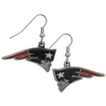 Patriots Earrings Dangle Chrome