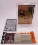 Orioles Cal Ripken Jr Special Ticket & 1994 Pro Mint "Diamond Series" 22kt Gold #720 Single Card