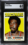 Bullets Earl Monroe 1971-72 Topps No.130 SGC Graded 6 Single Card