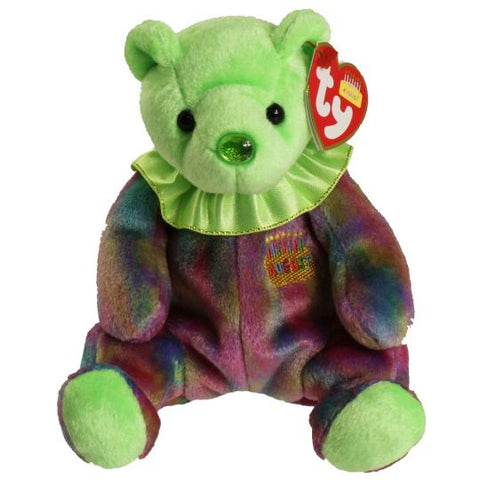 TY Beanie Baby 7.5" - August the Birthday Bear 2001