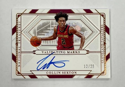 Cavaliers Collin Sexton 2020-21 Panini National Treasures No.VM-CSX #12/25 Autographed Single Card