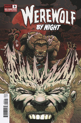 Werewolf by Night: Red Band Issue #9 April 2025 Variant Cover Gonzo Polybagged Comic Book