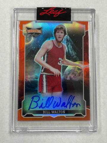 Trail Blazers Bill Walton 2022 Leaf Vibrance No.BA-BW1 #3/9 Autographed Single Card