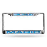 Magic Laser Cut License Plate Frame Silver w/ Silver Background