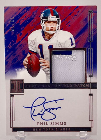 Giants Phil Simms 2024 Panini Impeccable No.ERA-PSS #73/75 Autographed Relic Single Card
