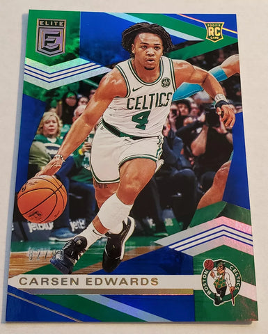 Celtics Carsen Edwards 2019-20 Donruss Elite #82/90 Green Refractor Rookie Single Card