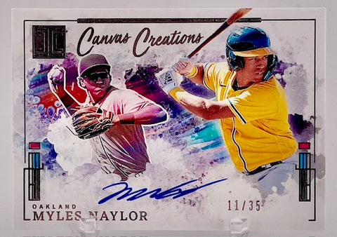 Athletics Myles Naylor 2025 Panini Impeccable No.CCS-MN #11/35 Autographed Single Card