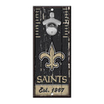 Saints 5x11 Wood Bottle Opener Sign