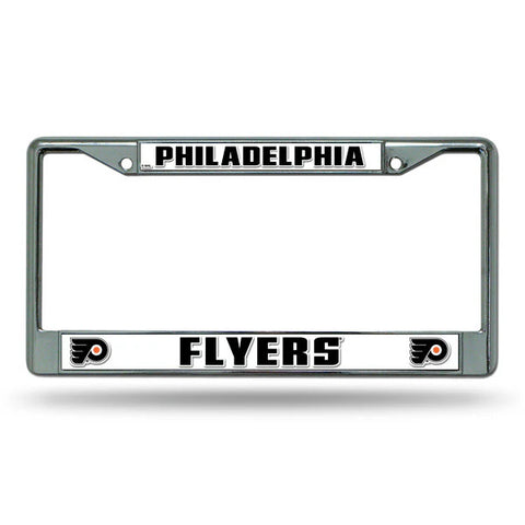 Flyers Chrome License Plate Frame Silver