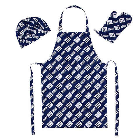 Giants 3-Piece Apron, Oven Mitt & Chef Hat Set NFL