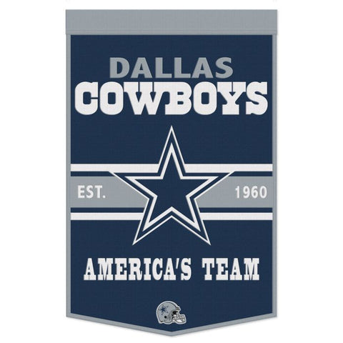 Cowboys 24"x38" Wool Banner Slogan