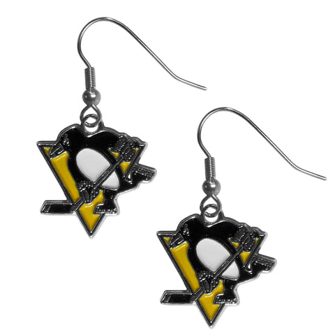 Penguins Earrings Dangle Chrome