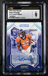 Broncos Javonte Williams 2021 Panini Playbook No.215 #1/1 CSG Graded 9 Autographed Rookie Single Card