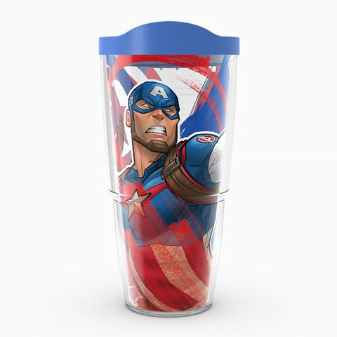 Marvel 24oz Captain America Iconic Tervis w/ Lid