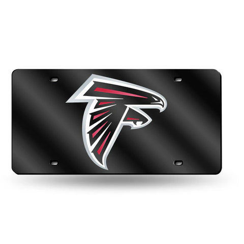 Falcons Laser Cut License Plate Tag Color Black Logo