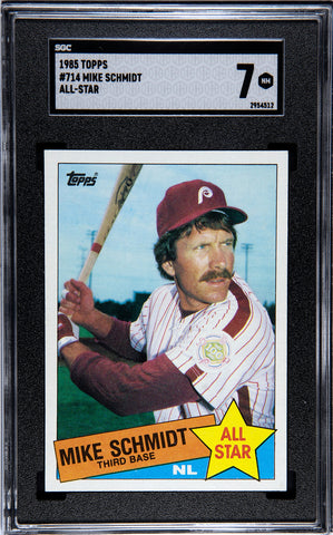 Phillies Mike Schmidt 1985 Topps #714 All-Star SGC Graded 7 Single Card