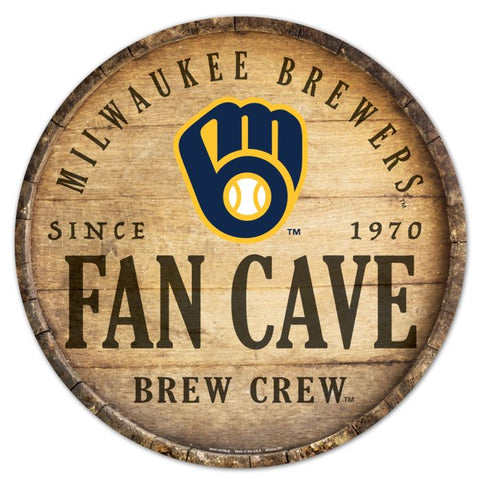 Brewers Wood Sign Round 14" Fan Cave