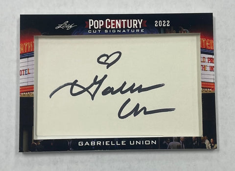 Actress Gabrielle Union 2022 Leaf Metal Pop Century No.PCC-GU1 Cut Autographed Single Card