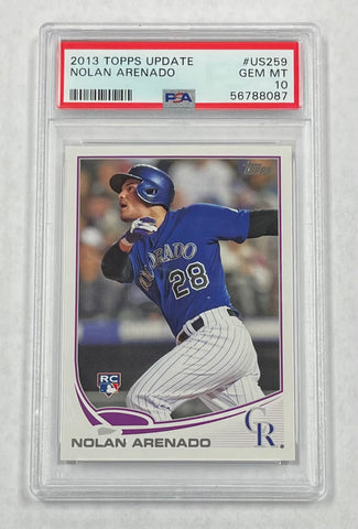 Rockies Nolan Arenado 2013 Topps Update No.US259 PSA Graded 10 Rookie Single Card