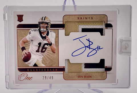 Saints Ian Book 2021 Panini One No.47 #29/49 Autographed Relic Rookie Single Card