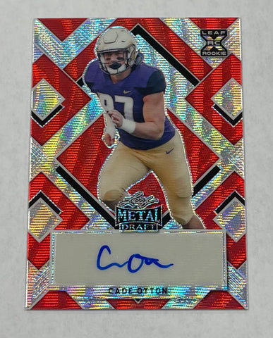 Washington Cade Otton 2022 Leaf Metal Draft No.BA-CO1 2/4 Autographed Rookie Single Card