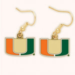 Canes Earrings Dangle Logo