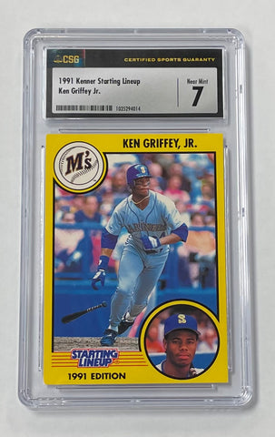 Mariners Ken Griffey Jr 1991 Kenner Starting Lineup No.24 CSG 7 Graded Single Card