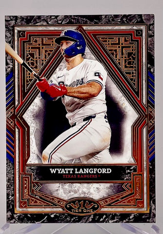 Rangers Wyatt Langford 2025 Topps Tier 1 No.70 Single Card