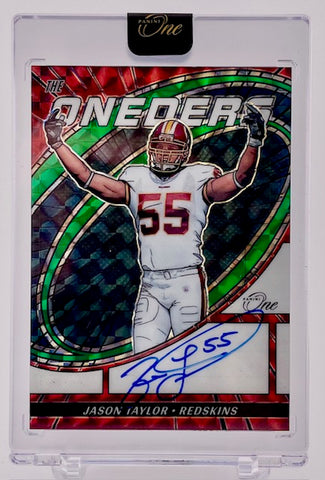 Redskins Jason Taylor 2023 Panini One No.360 #18/49 Autographed Single Card