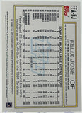 Cardinals Felix Jose 2020 Fan Favorites Archives No.FFA-FJ Autographed Single Card