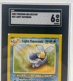 Pokémon #52 Light Vaporeon 2002 Neo Destiny No. 52/105 SGC Graded 6 Single Card