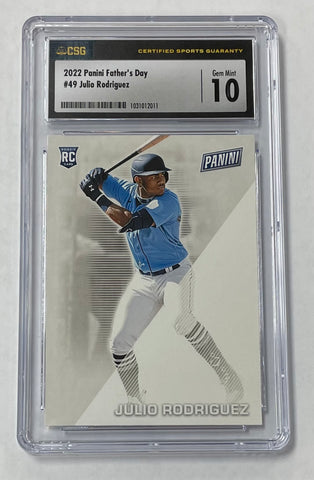 Mariners Julio Rodriguez 2022 Panini Father's Day No.49 CSG 10 Rookie Graded Single Card