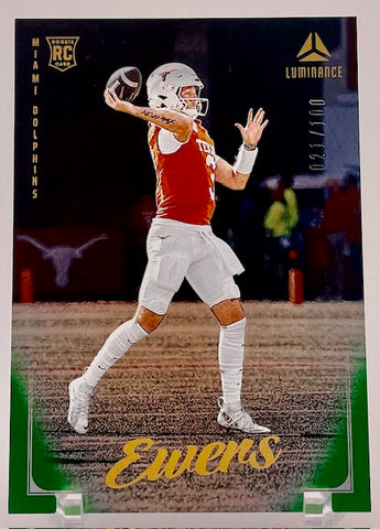 Dolphins Quinn Ewers 2025 Panini Luminance No. 103 #021/100 Rookie Single Card