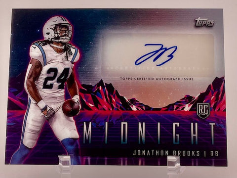 Panthers Jonathan Brooks 2024 Topps Midnight No.RHS-JBR Autographed Rookie Single Card