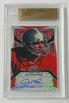 49ers Joe Montana 2023 Leaf Metal Football Pre-Production 1/1 Red Scope Autographed Single Card